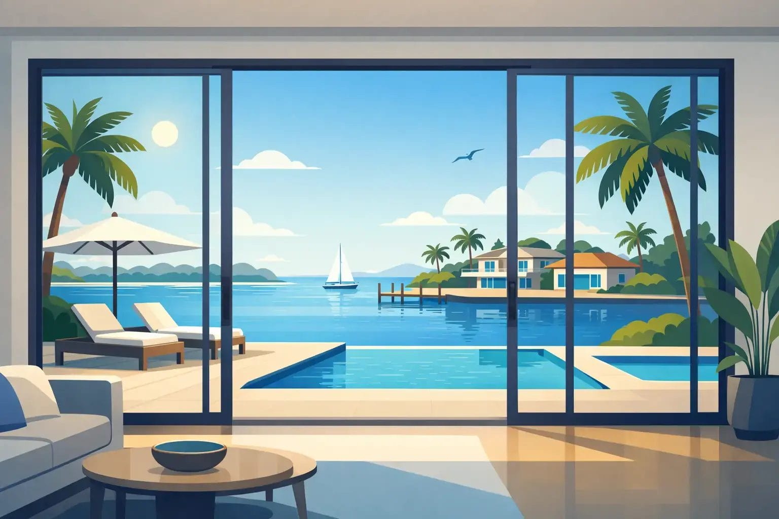 Waterfront Sliding Glass Doors Built for South Florida